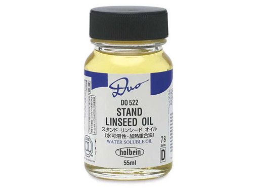 Olej lniany Stand do farb olejnych Duo Aqua Oil - Holbein - 55 ml