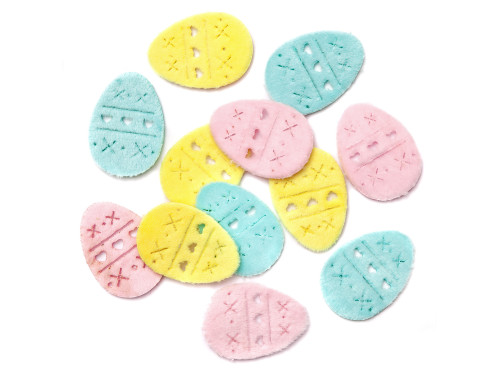 Plush stickers, Eggs - DpCraft - pastel, 12 pcs