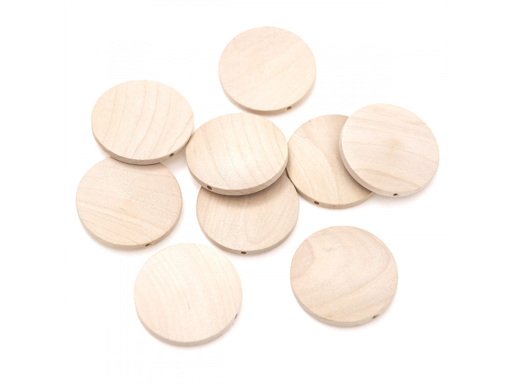 Wooden discs beads - DpCraft - 40 mm, 10 pcs