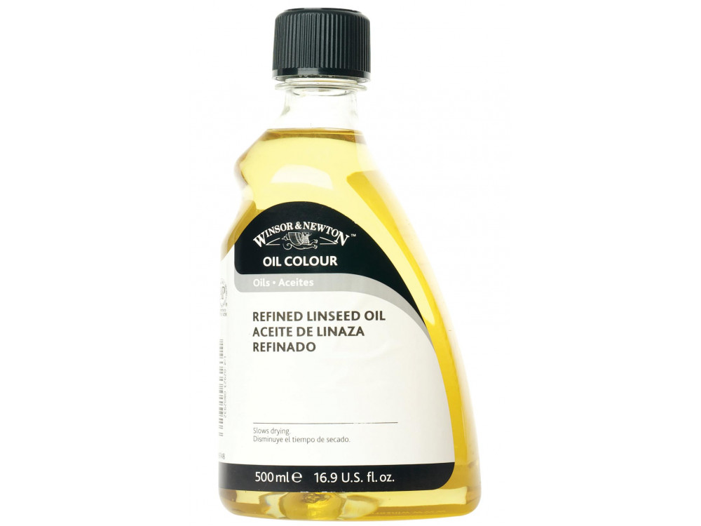 Rafinowany olej lniany do farb olejnych - Winsor & Newton - 500 ml