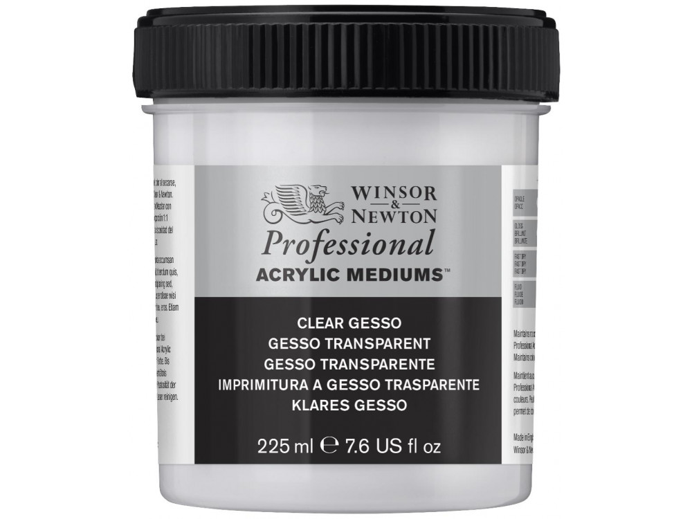 Gesso do farb akrylowych i olejnych - Winsor & Newton - transparentne, 225 ml