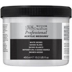 Gesso do farb akrylowych i olejnych White Gesso - Winsor & Newton - białe, 450 ml