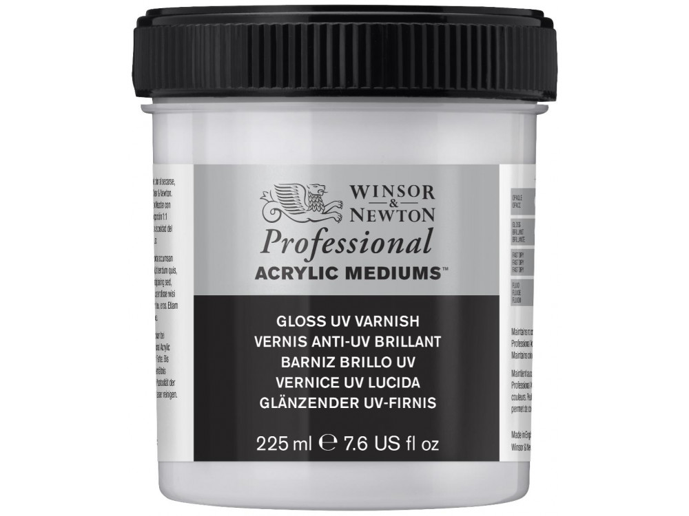 Varnish Gloss UV for acrylics Professional - Winsor & Newton, 225 ml