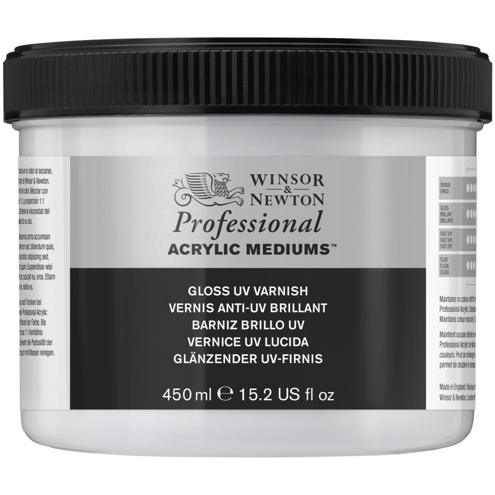 Varnish Gloss UV for acrylics - Winsor & Newton - 450 ml