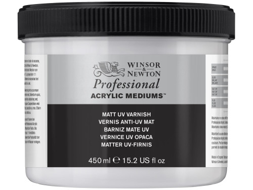 Werniks do farb akrylowych Professional - Winsor & Newton - matowy, 450 ml