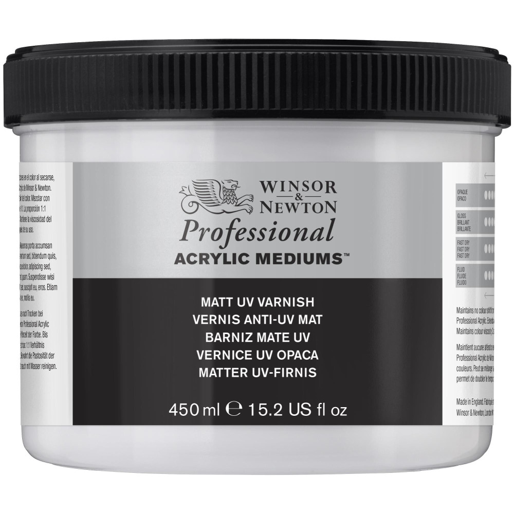 Varnish Matt UV for acrylics - Winsor & Newton - 450 ml