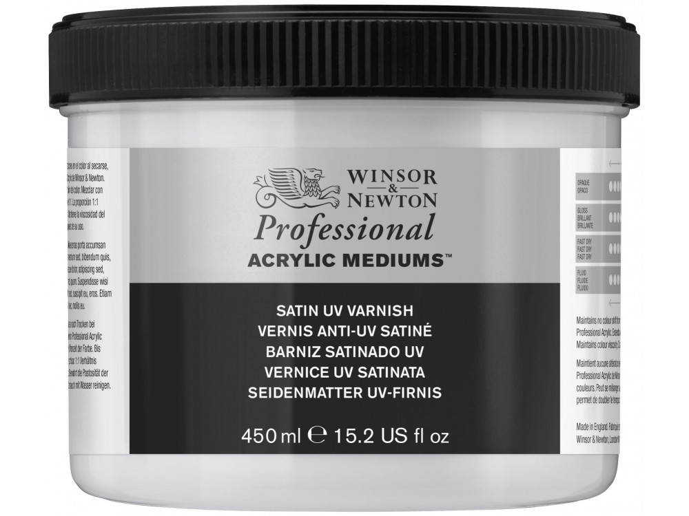 Varnish Satin UV for acrylics - Winsor & Newton - 450 ml
