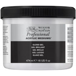 Medium do farb akrylowych Gloss Gel - Winsor & Newton - połysk, 474 ml