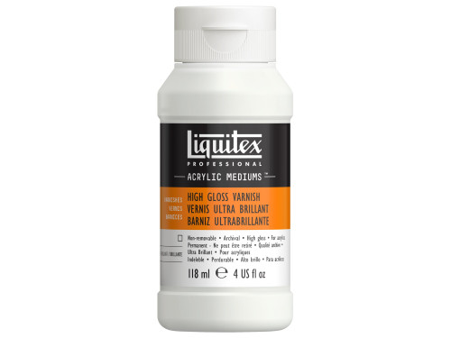High Gloss Varnish for acrylics - Liquitex - 118 ml