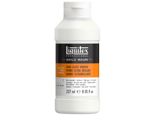 Werniks do farb akrylowych High Gloss - Liquitex - wysoki połysk, 237 ml