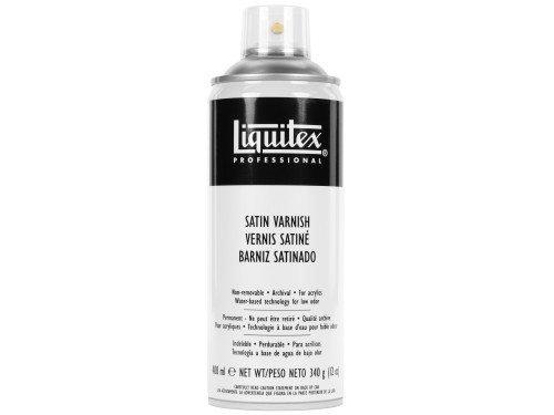 Werniks w sprayu do farb akrylowych Satin - Liquitex - satynowy, 400 ml