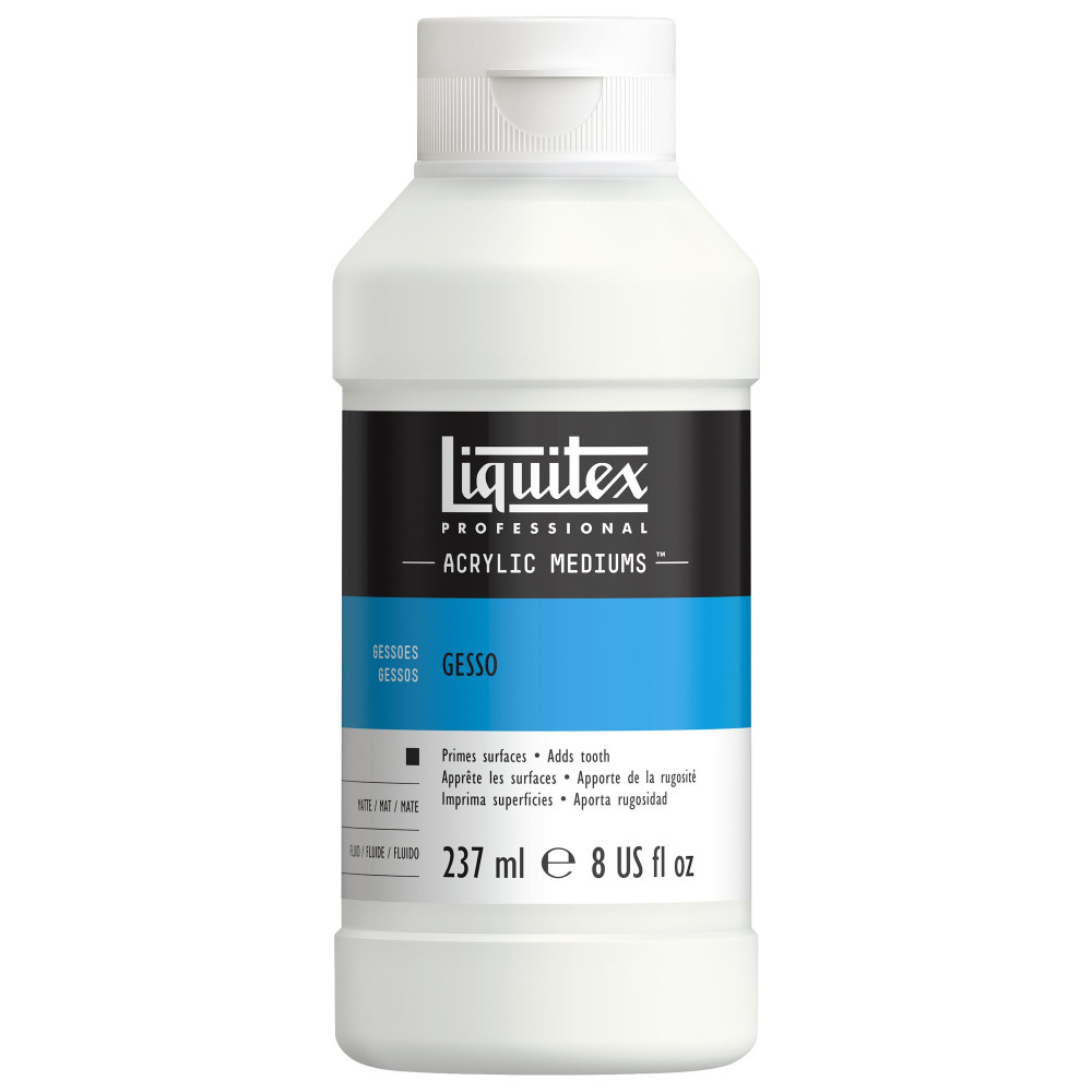 Gesso do farb akrylowych i olejnych - Liquitex - białe, 237 ml