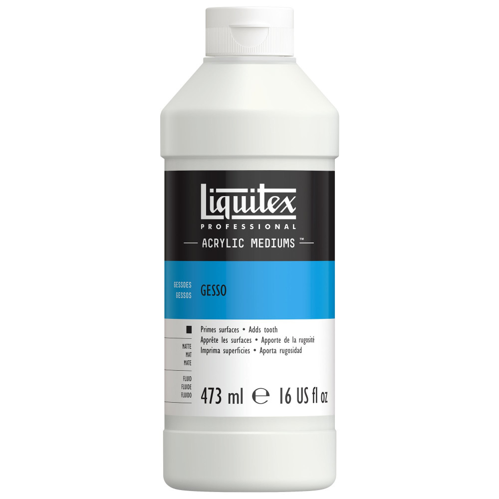 Gesso do farb akrylowych i olejnych - Liquitex - białe, 473 ml