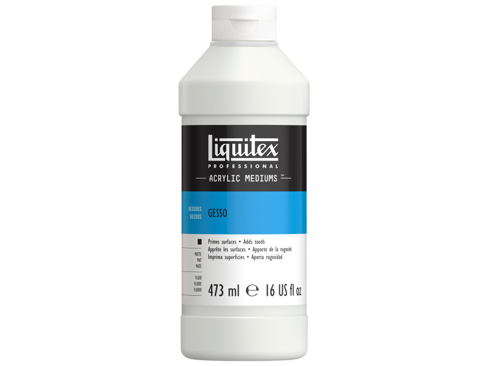 Gesso do farb akrylowych i olejnych - Liquitex - białe, 473 ml