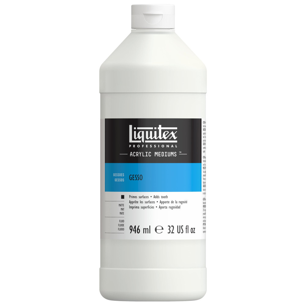 Gesso do farb akrylowych i olejnych - Liquitex - białe, 946 ml