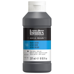 Gesso do farb akrylowych i olejnych - Liquitex - czarne, 237 ml