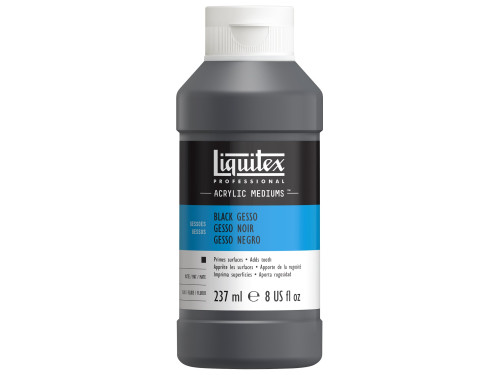 Gesso for acrylics and oils - Liquitex - black, 237 ml