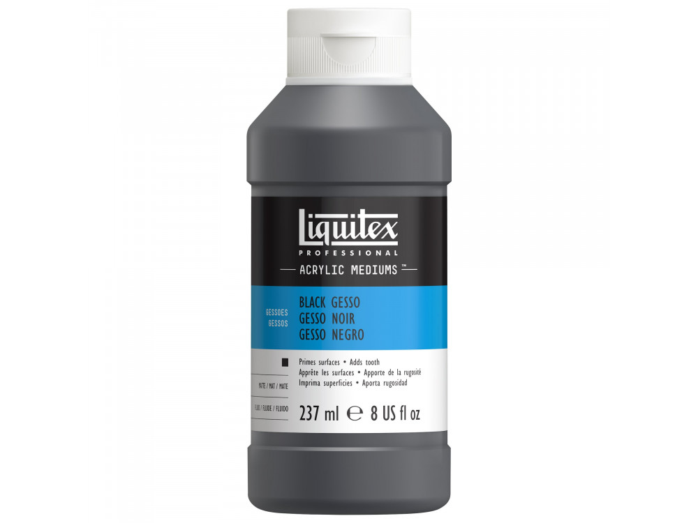 Gesso for acrylics and oils - Liquitex - black, 237 ml