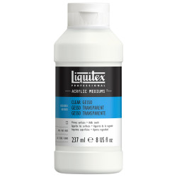Gesso do farb akrylowych i olejnych - Liquitex - transparentne, 237 ml