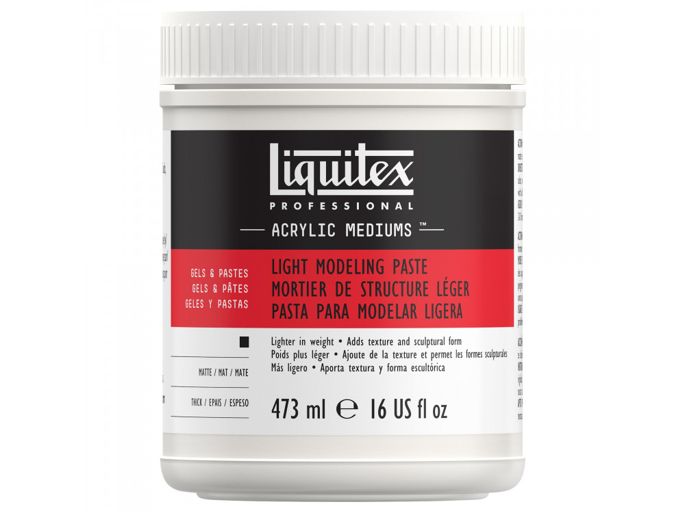 Pasta modelująca do farb akrylowych i olejnych - Liquitex - lekka, 473 ml