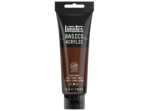Basics Acrylic paint - Liquitex - 128, Burnt Umber, 118 ml