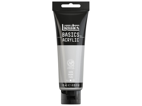 Basics Acrylic paint - Liquitex - 052, Silver, 118 ml