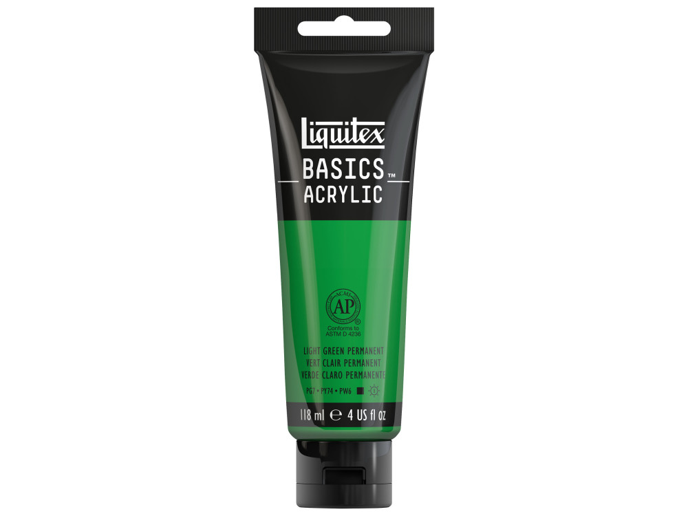 Farba akrylowa Basics Acrylic - Liquitex - 312, Light Green Permanent, 118 ml