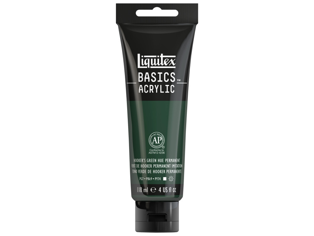 Basics Acrylic paint - Liquitex - 224, Hooker's Green Hue Permanent, 118 ml