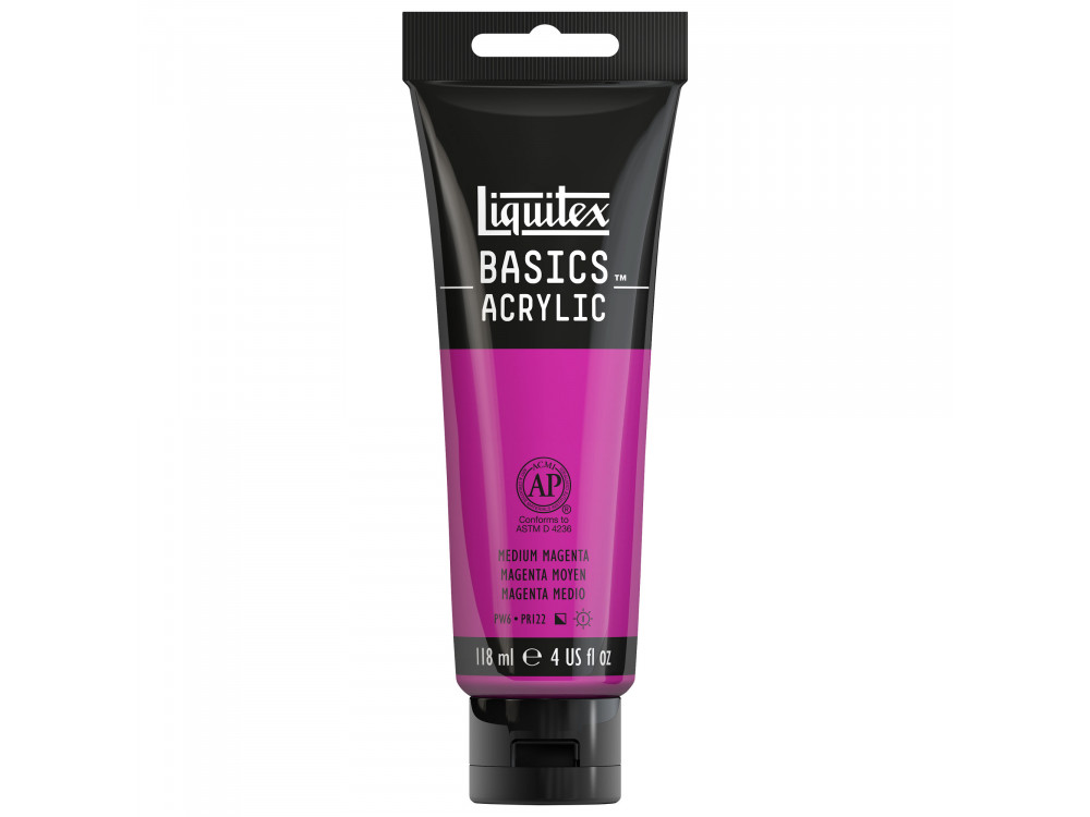 Basics Acrylic paint - Liquitex - 500, Medium Magenta, 118 ml