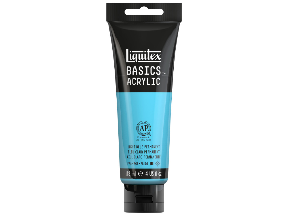 Farba akrylowa Basics Acrylic - Liquitex - 770, Light Blue Permanent, 118 ml