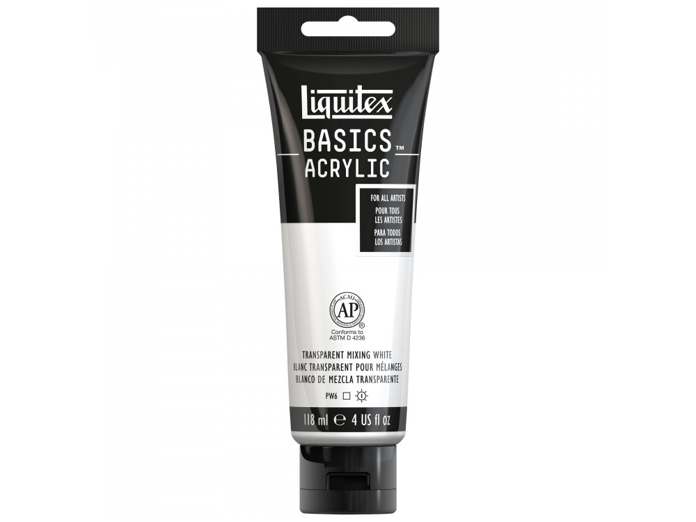 Farba akrylowa Basics Acrylic - Liquitex - 430, Transparent Mixing White, 118 ml