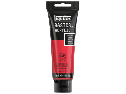 Farba akrylowa Basics Acrylic - Liquitex - 047, Transparent Red, 118 ml