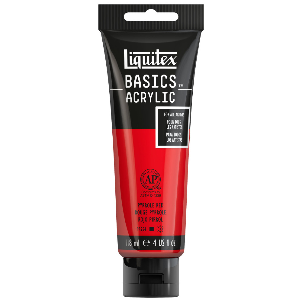 Farba akrylowa Basics Acrylic - Liquitex - 321, Pyrrole Red, 118 ml