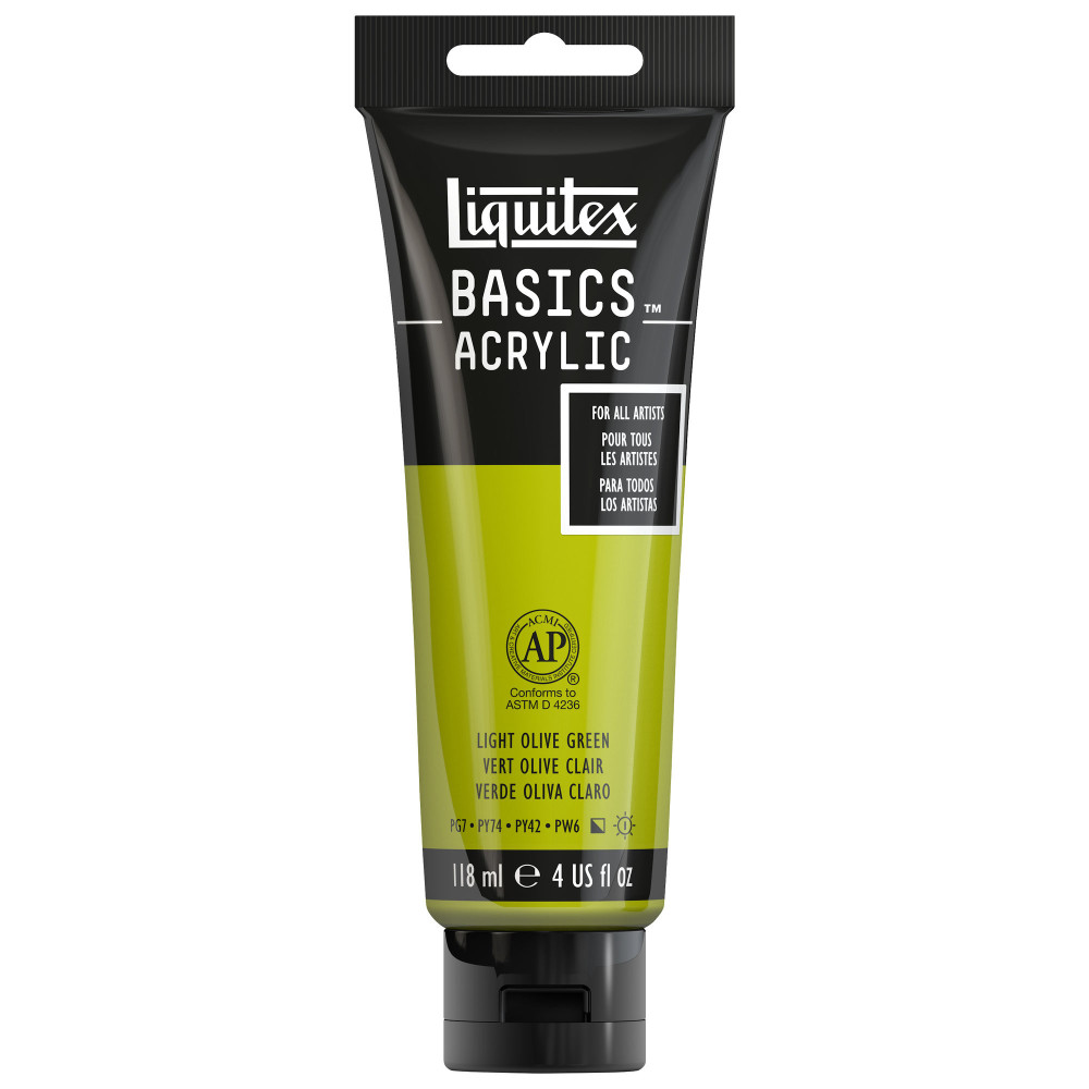 Farba akrylowa Basics Acrylic - Liquitex - 218, Light Olive Green, 118 ml