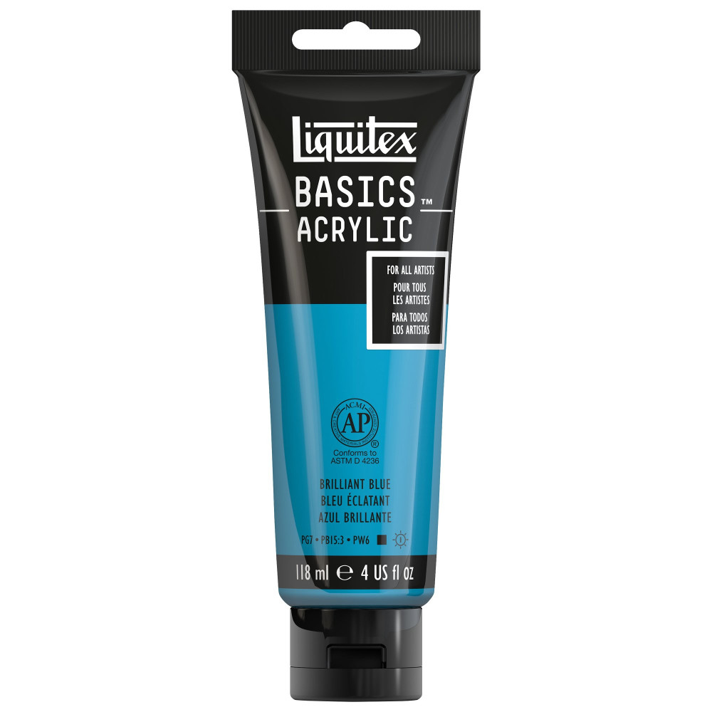 Basics Acrylic paint - Liquitex - 570, Brilliant Blue, 118 ml