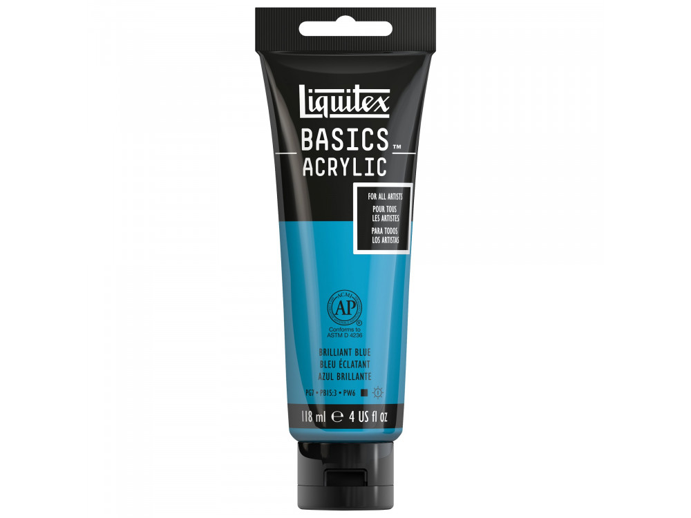 Basics Acrylic paint - Liquitex - 570, Brilliant Blue, 118 ml