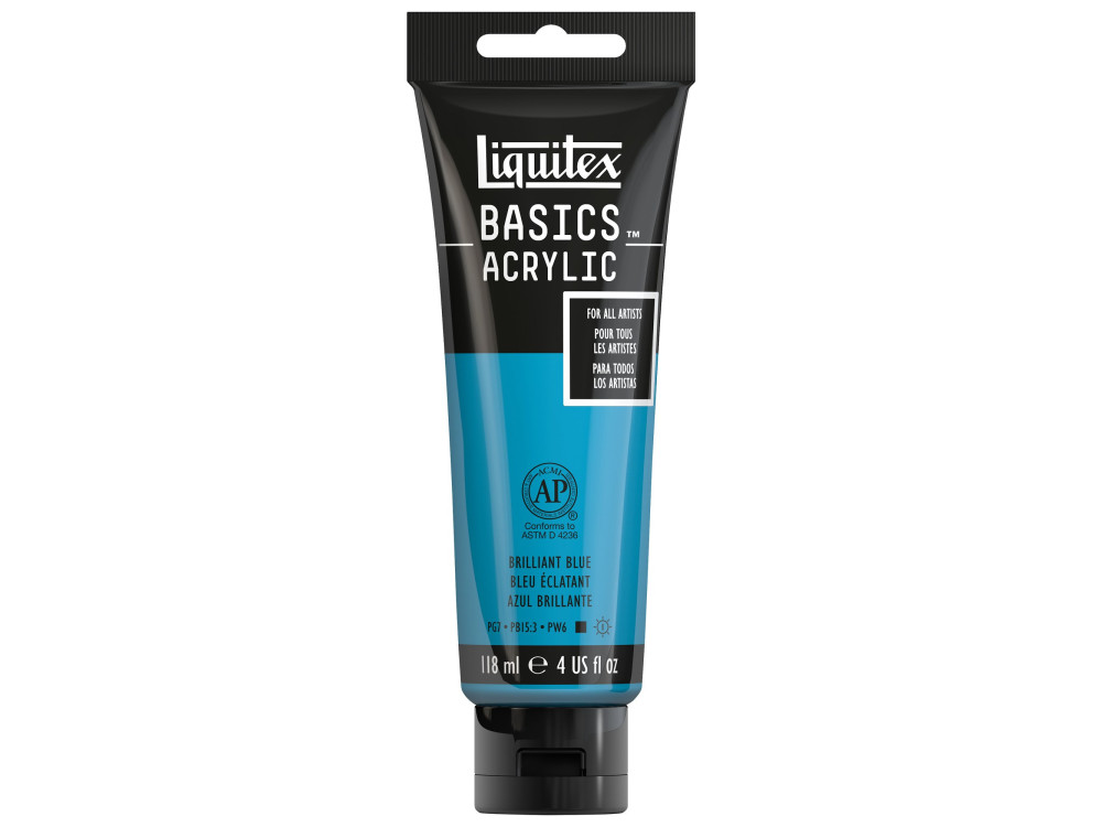 Farba akrylowa Basics Acrylic - Liquitex - 570, Brilliant Blue, 118 ml