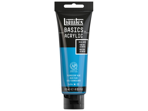 Basics Acrylic paint - Liquitex - 984, Fluorescent Blue, 118 ml