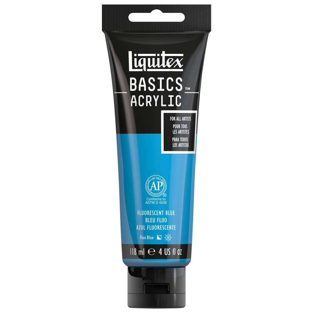 Farba akrylowa Basics Acrylic - Liquitex - 984, Fluorescent Blue, 118 ml