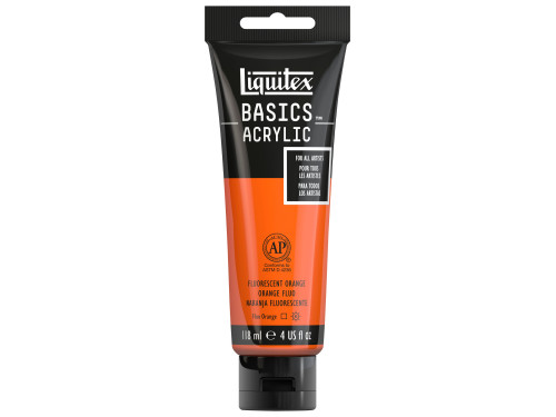 Basics Acrylic paint - Liquitex - 982, Fluorescent Orange, 118 ml