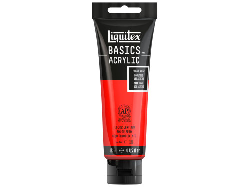 Farba akrylowa Basics Acrylic - Liquitex - 983, Fluorescent Red, 118 ml