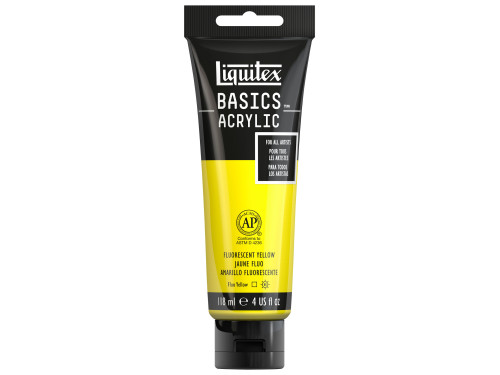 Basics Acrylic paint - Liquitex - 981, Fluorescent Yellow, 118 ml