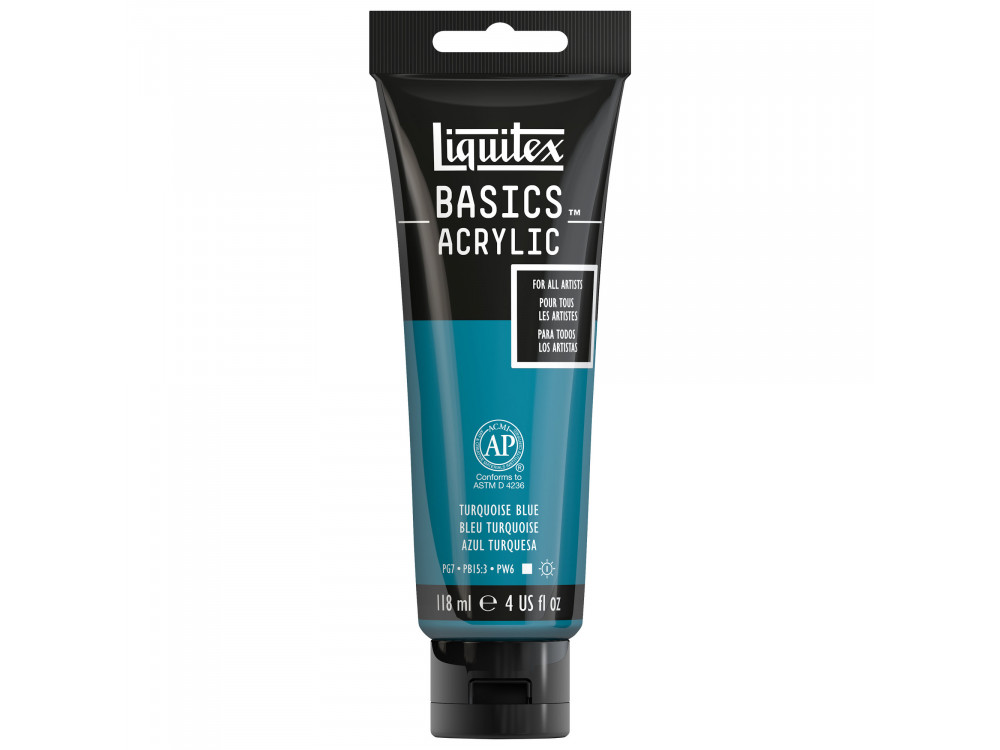 Basics Acrylic paint - Liquitex - 046, Turquoise Blue, 118 ml
