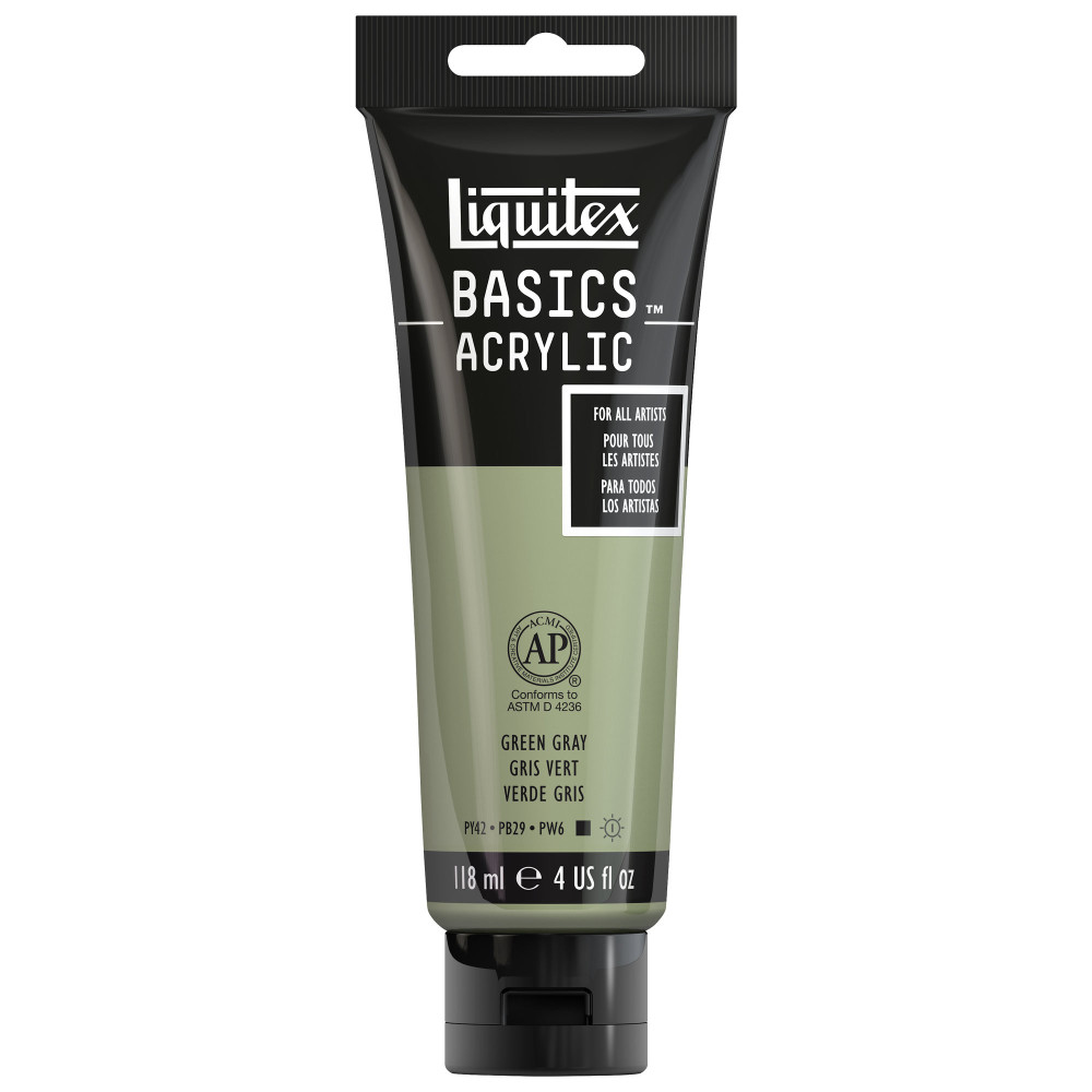 Farba akrylowa Basics Acrylic - Liquitex - 205, Green Gray, 118 ml