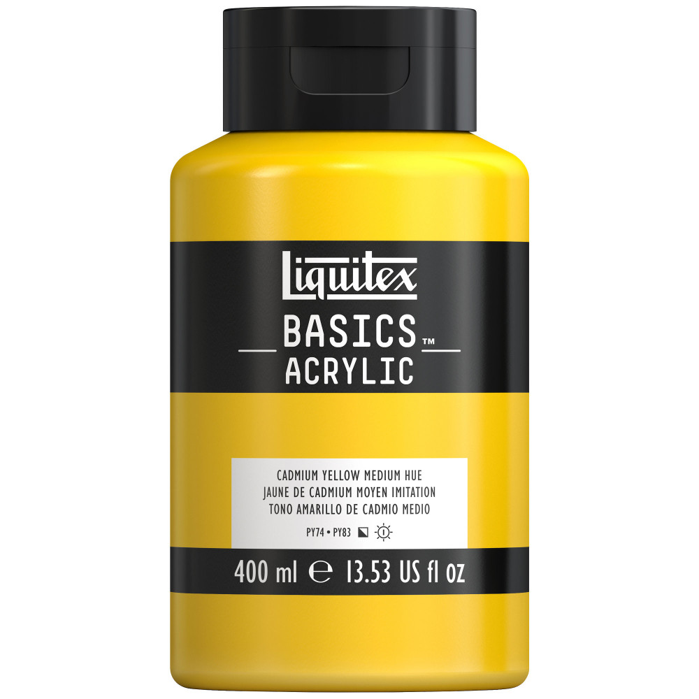 Farba akrylowa Basics Acrylic - Liquitex - 830, Cadmium Yellow Medium Hue, 400 ml