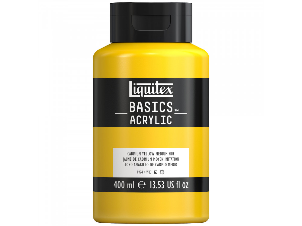 Basics Acrylic paint - Liquitex - 830, Cadmium Yellow Medium Hue, 400 ml