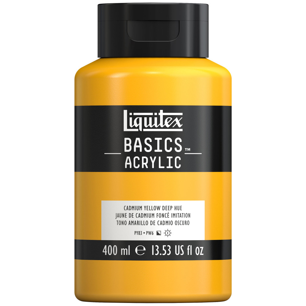 Farba akrylowa Basics Acrylic - Liquitex - 163, Cadmium Yellow Deep Hue, 400 ml