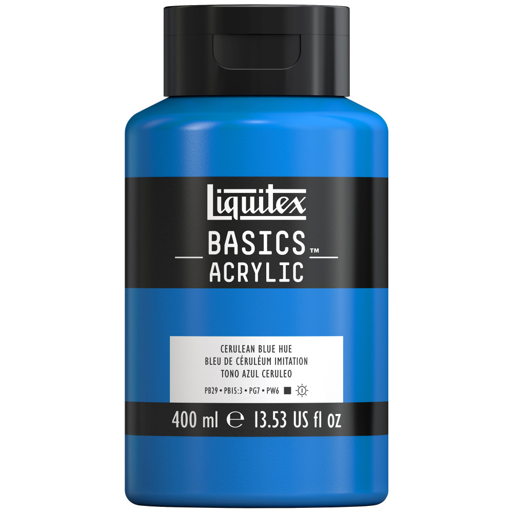 Farba akrylowa Basics Acrylic - Liquitex - 470, Cerulean Blue Hue, 400 ml