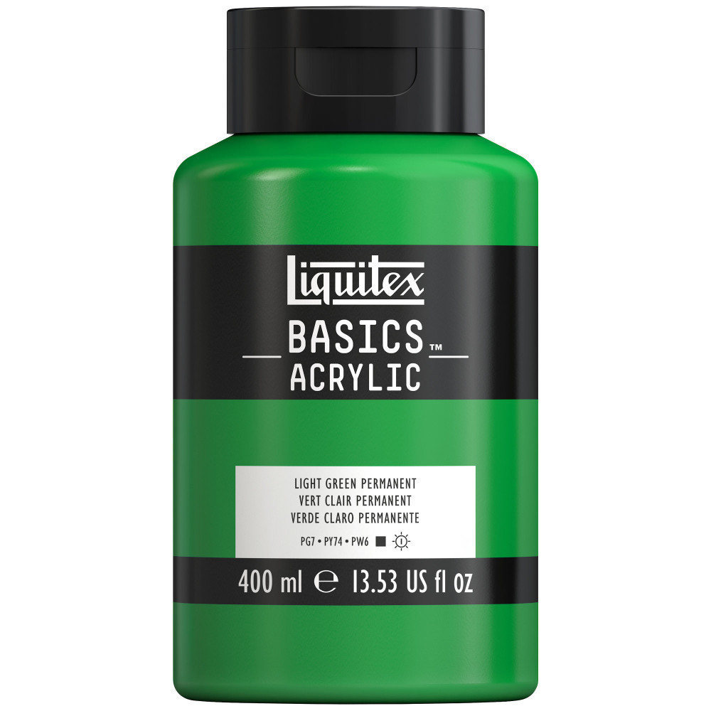 Basics Acrylic paint - Liquitex - 312, Light Green Permanent, 400 ml