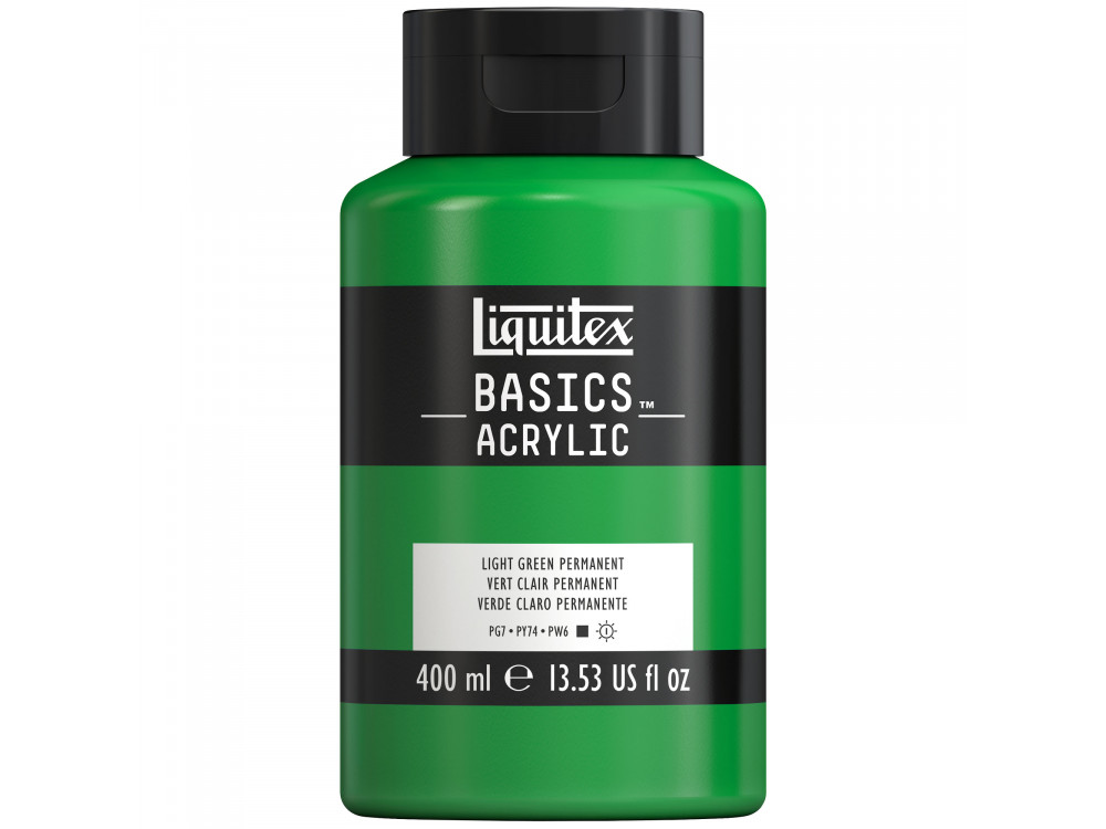 Farba akrylowa Basics Acrylic - Liquitex - 312, Light Green Permanent, 400 ml